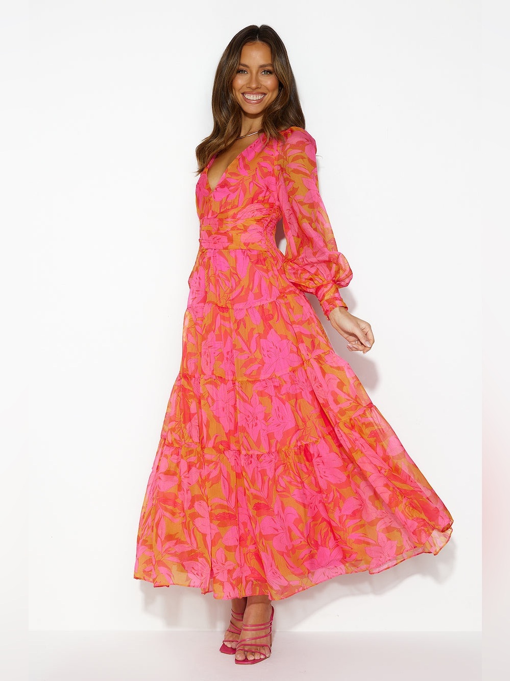 Hello Molly GOTTA THRIVE MAXI DRESS PINK